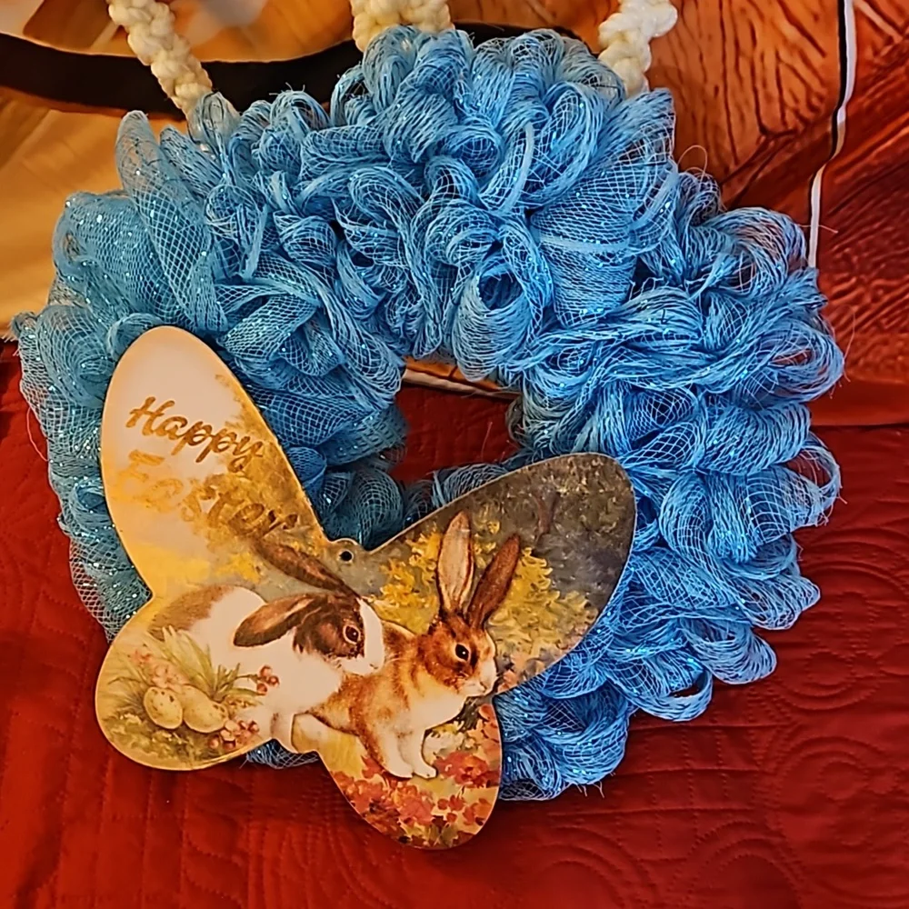 From mom's closet Easter wreath